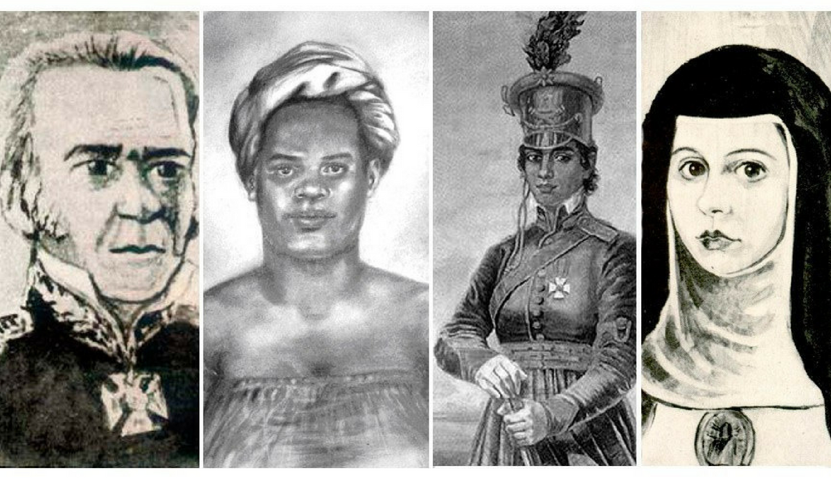 Joo das Botas, Maria Felipa, Maria Quitria e Sror Joana Anglica, que lutaram na Bahia pela Independncia (Reproduo)