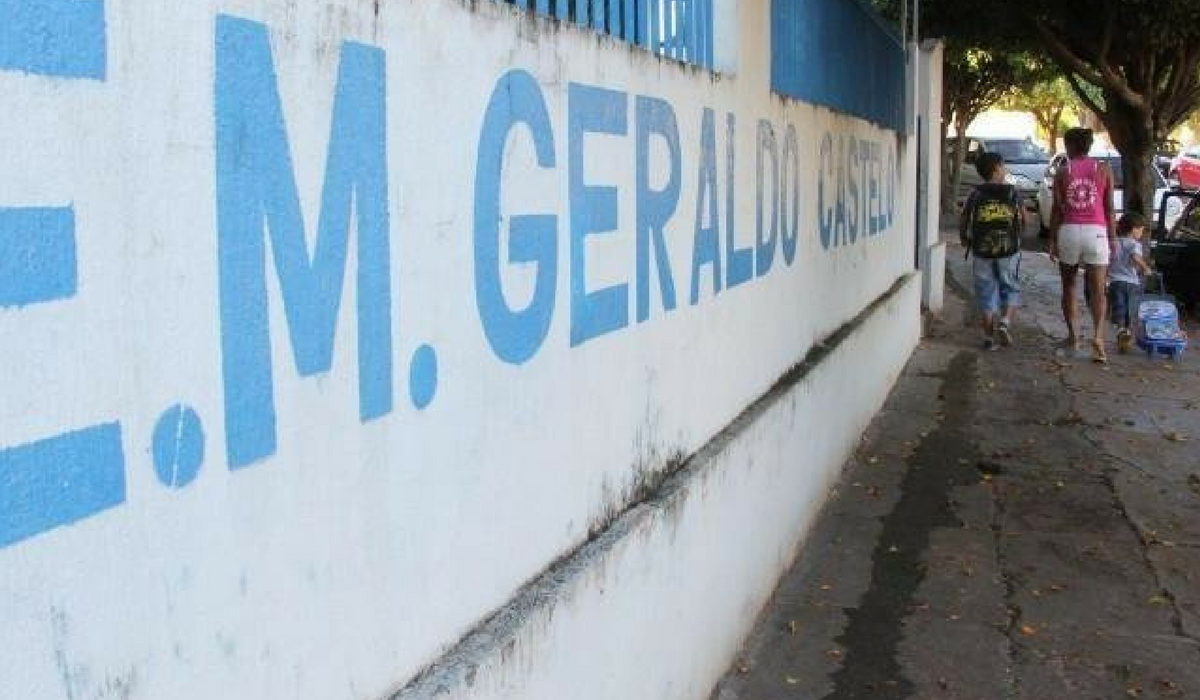 Escola Municipal Geraldo Castelo, em Campo Grande. (Foto: Marcos Ermnio/Arquivo)